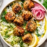Soft and Tender Baked Greek Chicken Meatballs - No Breadcrumbs Recipe