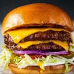 Smash Burger Recipe with Cheddar, Pickles, and Fresh Toppings Recipe