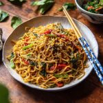 15 Minute Sesame Garlic Chicken Lo Mein Recipe