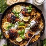 One Skillet Tzatziki Chicken and Orzo Recipe