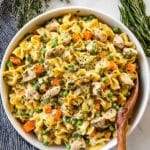One Pot Creamy Chicken Pot Pie Pasta Recipe