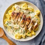 Tortellini Alfredo with Grilled Chicken Recipe