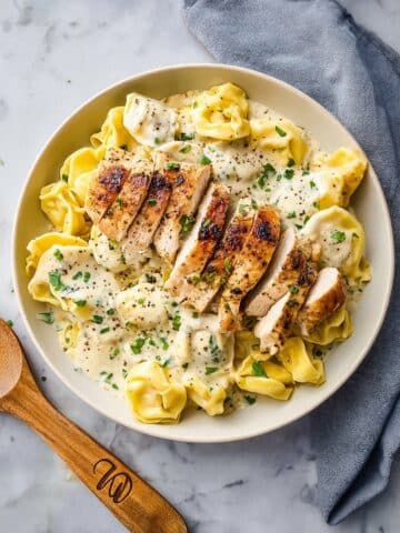 Tortellini Alfredo with Grilled Chicken Recipe