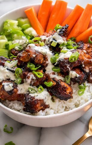 Crispy Buffalo Chicken Bowls Recipe