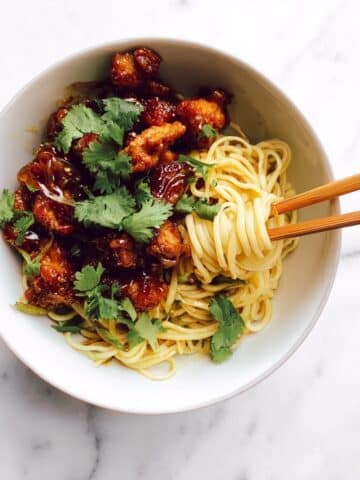 Sticky Soy Honey Chicken and Noodles Recipe