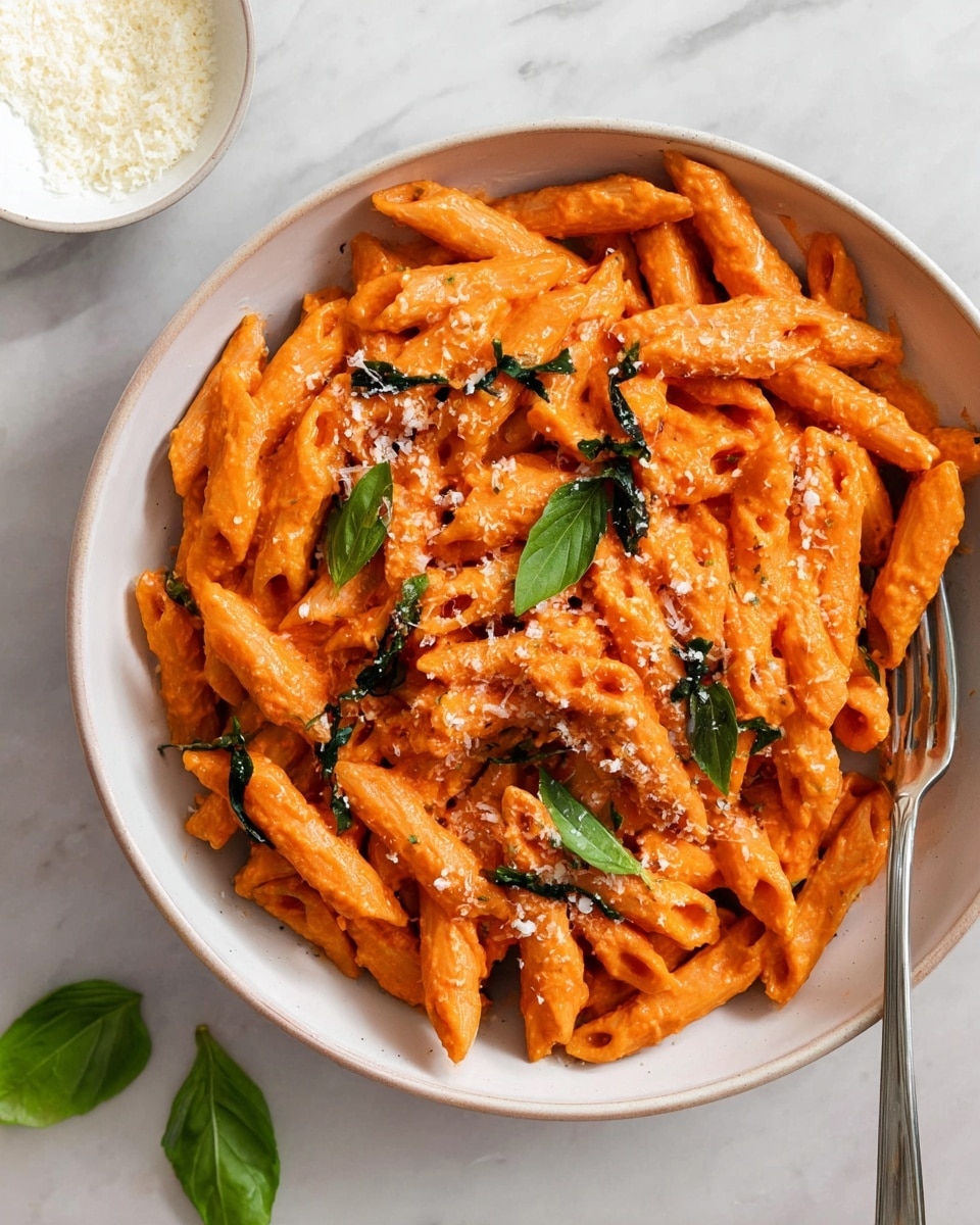 Roasted Red Pepper Pasta with Creamy Tomato Sauce | Flavorful & Easy