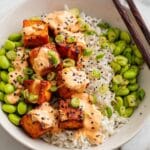 Air Fryer Salmon Bites with Spicy Bang Bang Sauce Recipe