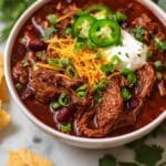 Slow Cooker Shredded Beef Chili Recipe