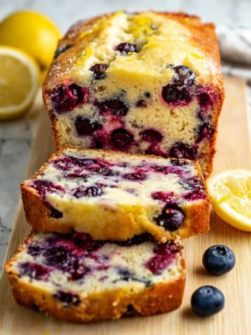 Lemon Blueberry Loaf with Lemon Syrup and Icing Recipe