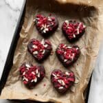 Chocolate Coated Date Hearts with Strawberries, Almonds, and Sea Salt Recipe