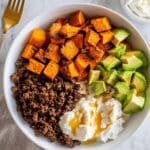 Sweet Potato Beef Cottage Cheese Bowl Recipe