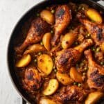 Roasted Chicken with Peas and Potatoes in Spiced Onion Sauce Recipe