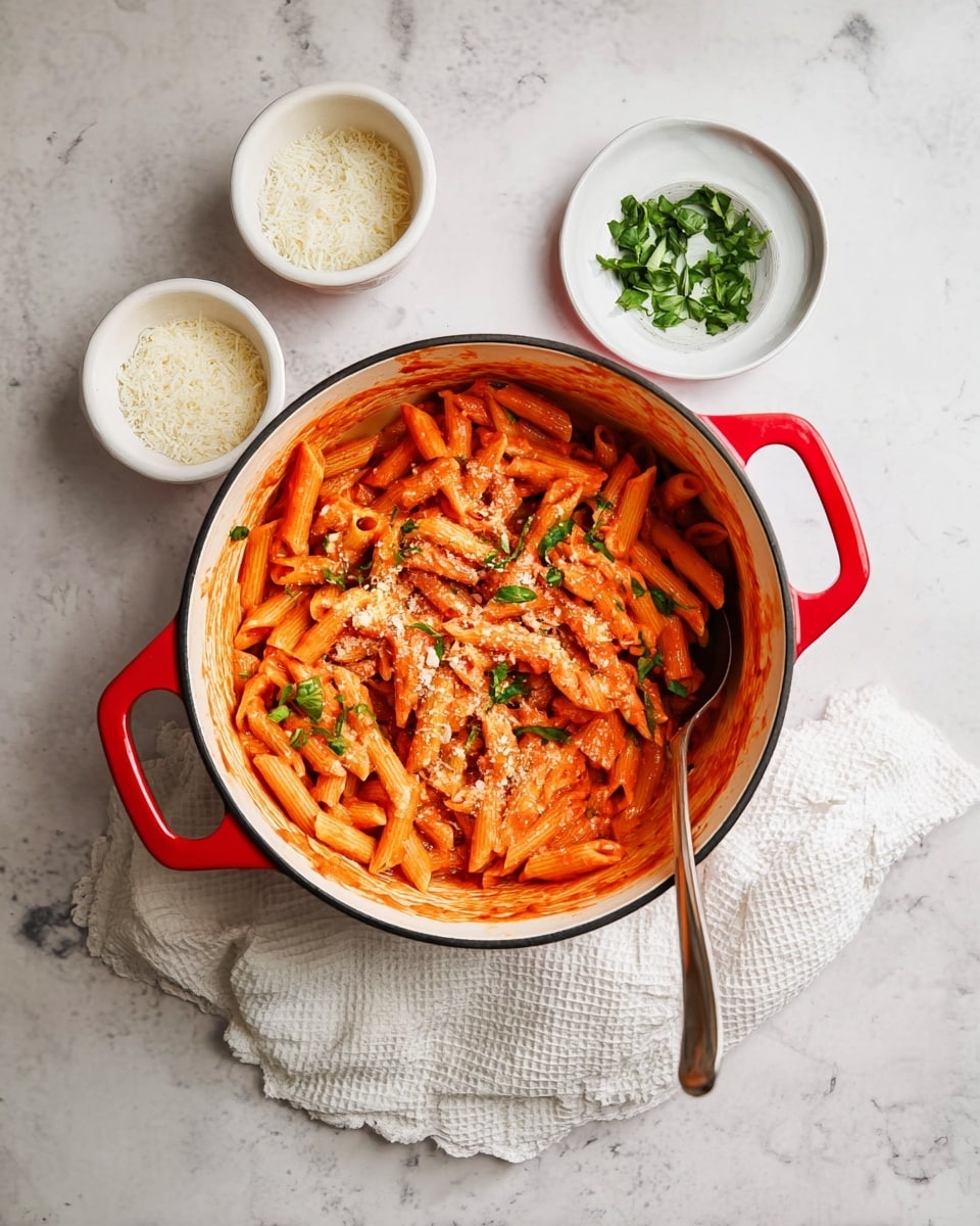 Roasted Red Pepper Pasta with Creamy Tomato Sauce | Flavorful & Easy