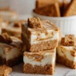 Biscoff Rice Krispie Treats with White Chocolate and Cookie Swirl Topping Recipe
