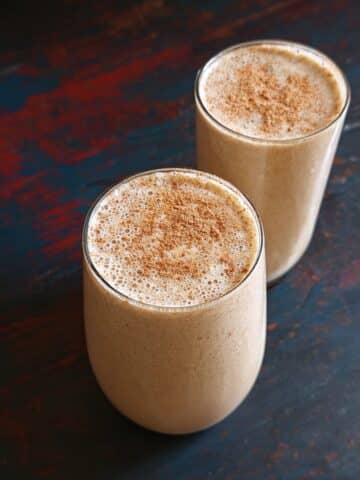 Creamy Banana Milkshake with Dates and Cinnamon Recipe