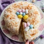 Easter Coconut Bundt Cake with Lemon Cream Cheese Frosting Recipe