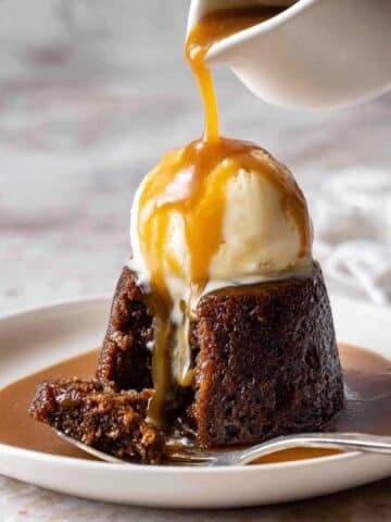 Sticky Date Pudding with Butterscotch Sauce and Cream Recipe