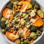 Roasted Chickpea & Veggie Bowl with Tahini Lemon Dressing Recipe