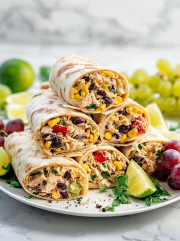 Southwestern Chicken Wraps with Blue Cheese and Spinach Recipe