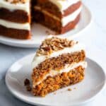 Easy Carrot Cake with Cream Cheese Frosting and Pecan Topping Recipe