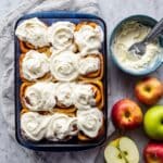 Apple Pumpkin Cinnamon Rolls with Cream Cheese Frosting Recipe
