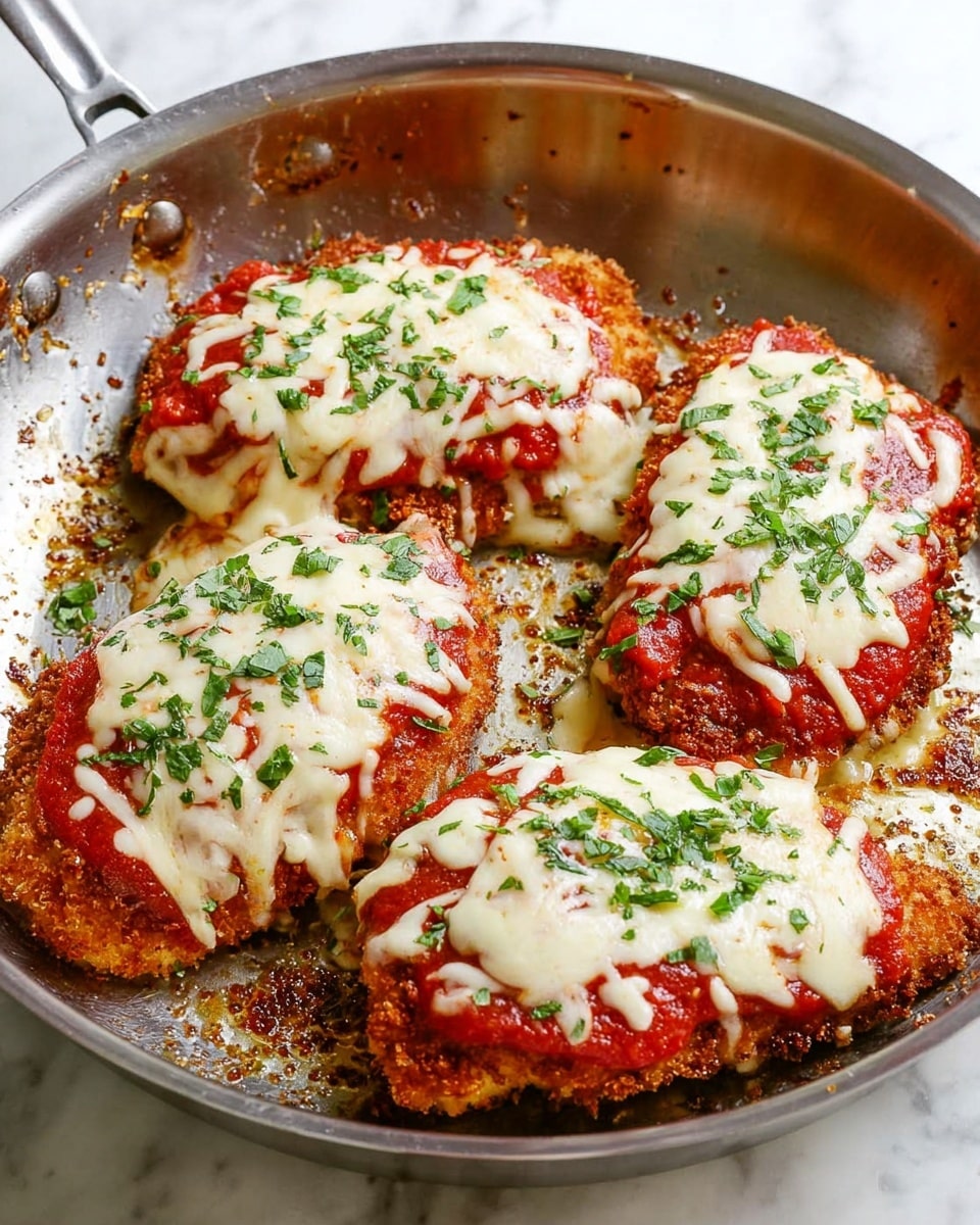A white plate on a white marbled surface holds a food dish with two main parts. On the right side, there is a bed of light orange spaghetti noodles that have a smooth texture and are slightly shiny. On top of the noodles, there is a piece of breaded chicken with a golden-brown crust, covered with melted white cheese sprinkled with small green herbs. On the left side of the plate, there is a fresh salad made with dark green and purple leafy greens, mixed with thin slices of red onion, adding texture and color contrast. The whole dish looks warm and fresh, ready to eat. photo taken with an iphone --ar 4:5 --v 7