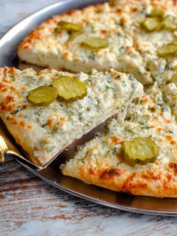 Dill Pickle Pizza Recipe (Carnival Style) Recipe