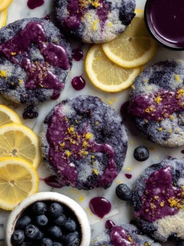 Lemon Blueberry Cookies with Blueberry Jam Glaze Recipe