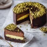 No-Bake Chocolate Pistachio Cake with Vegan Options Recipe