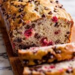 Dark Chocolate Chip Raspberry Banana Bread Recipe