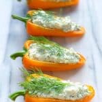 Mini ‘Carrot’ Peppers Stuffed with Herb Cream Cheese Recipe