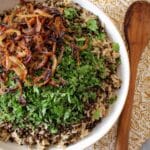 Comforting Lentils and Rice with Caramelized Onions Recipe