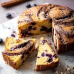 Blueberry Sour Cream Coffee Cake with Lemon Glaze and Streusel Recipe
