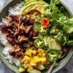Chili Crisp Chicken Mango Cucumber Rice Bowl Recipe