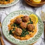 Lemony Turkey Meatballs with Flavorful Rice Recipe