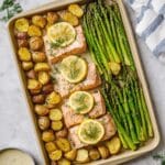 Easy One-Pan Spring Salmon with Potatoes and Asparagus Recipe