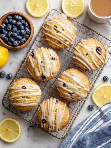 Lemon Blueberry Muffins with Lemon Glaze Recipe