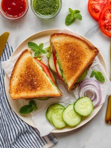 Golden Bombay Sandwich With Cilantro-Mint Chutney Recipe