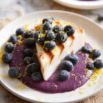 Blueberry-Lemon Grilled Angel Food Cake with Greek Yogurt and Fresh Berries Recipe