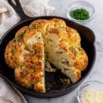 Whole Roasted Cauliflower with Garlic, Parmesan, and Chives Recipe