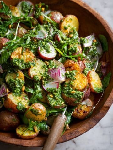 Arugula Pesto Potato Salad Recipe