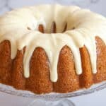 Moist Carrot Bundt Cake with Cream Cheese Glaze Recipe