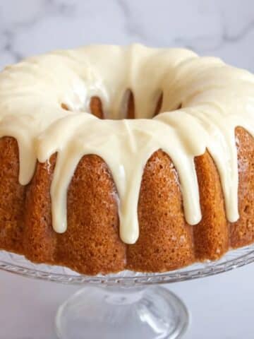 Moist Carrot Bundt Cake with Cream Cheese Glaze Recipe