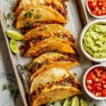Crispy Baked Tacos with Beef and Bean Recipe