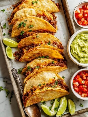 Crispy Baked Tacos with Beef and Bean Recipe