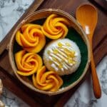 Instant Pot Mango Sticky Rice with Coconut Sauce and Toasted Mung Beans Recipe