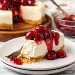 Easy No-Bake Cheesecake with Cool Whip and Cherry Topping Recipe