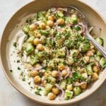 Mediterranean Chickpea Salad with Tahini Dressing Recipe