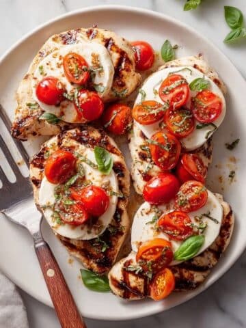 Grilled Caprese Chicken with Balsamic Tomatoes Recipe