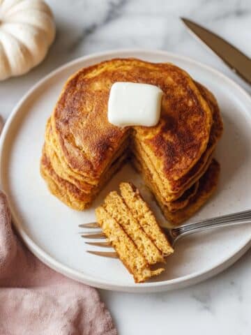 Pumpkin Pancakes with Warm Maple Syrup Recipe